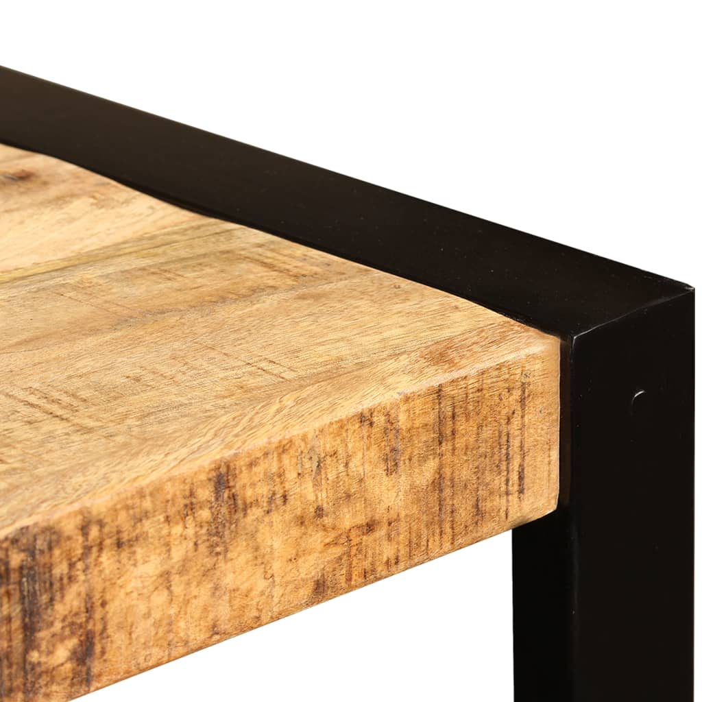 vidaXL Mesa de comedor de madera maciza de mango rugosa 120 cm