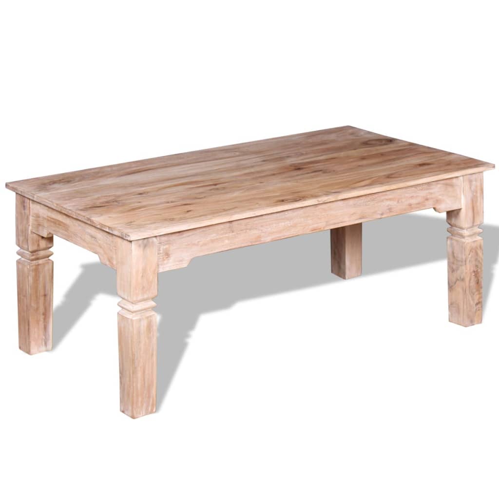 vidaXL Mesa de centro de madera de acacia 110x60x45 cm