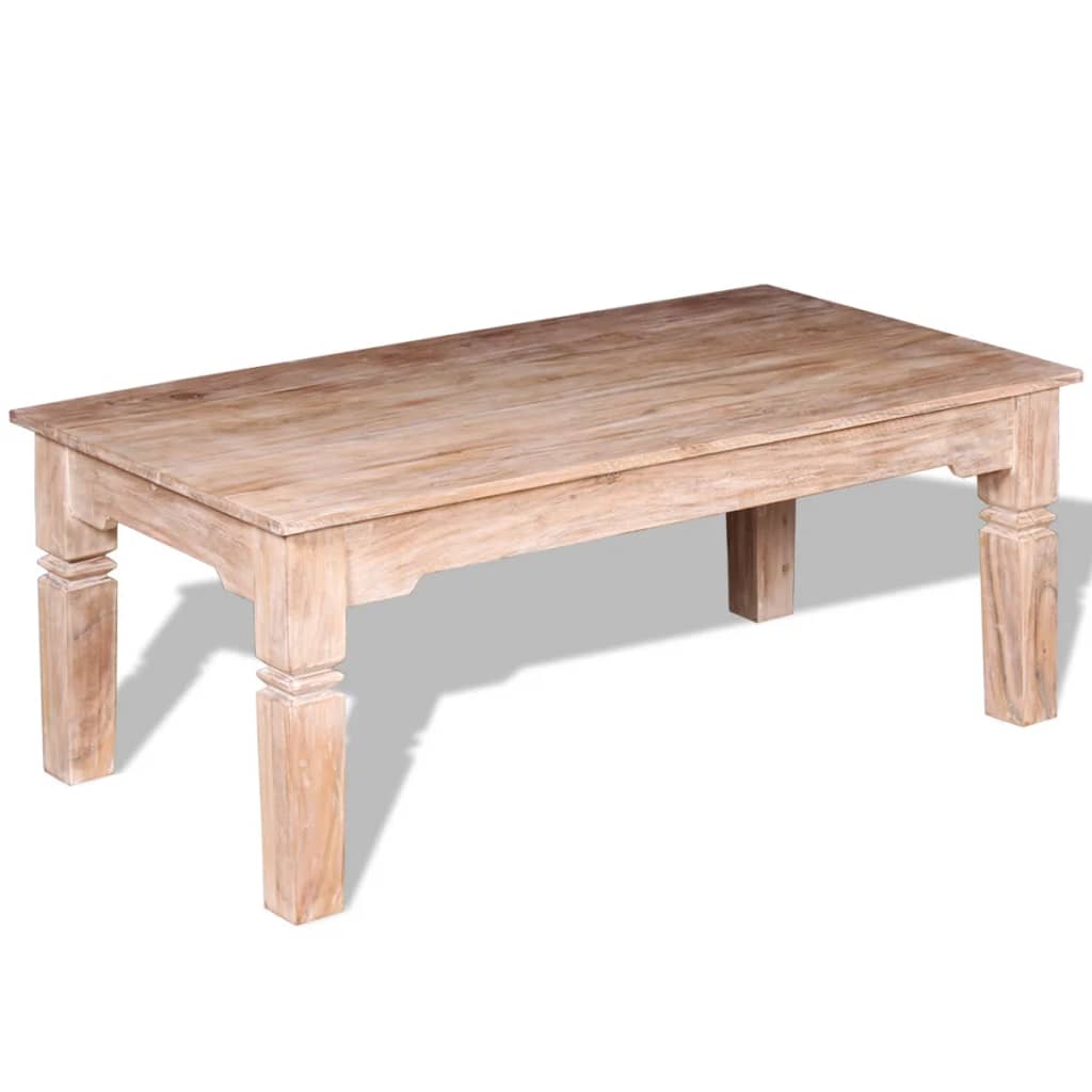 vidaXL Mesa de centro de madera de acacia 110x60x45 cm