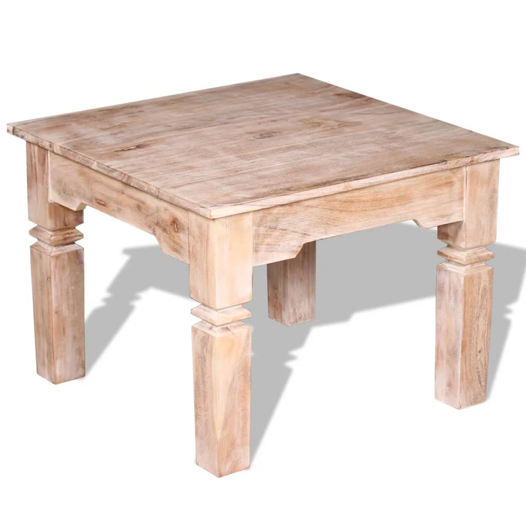 vidaXL Mesa de centro de madera de acacia 60x60x45 cm