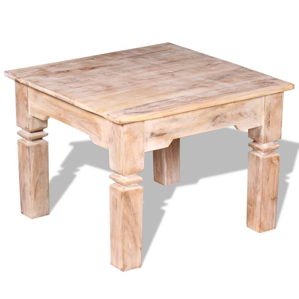 vidaXL Mesa de centro de madera de acacia 60x60x45 cm