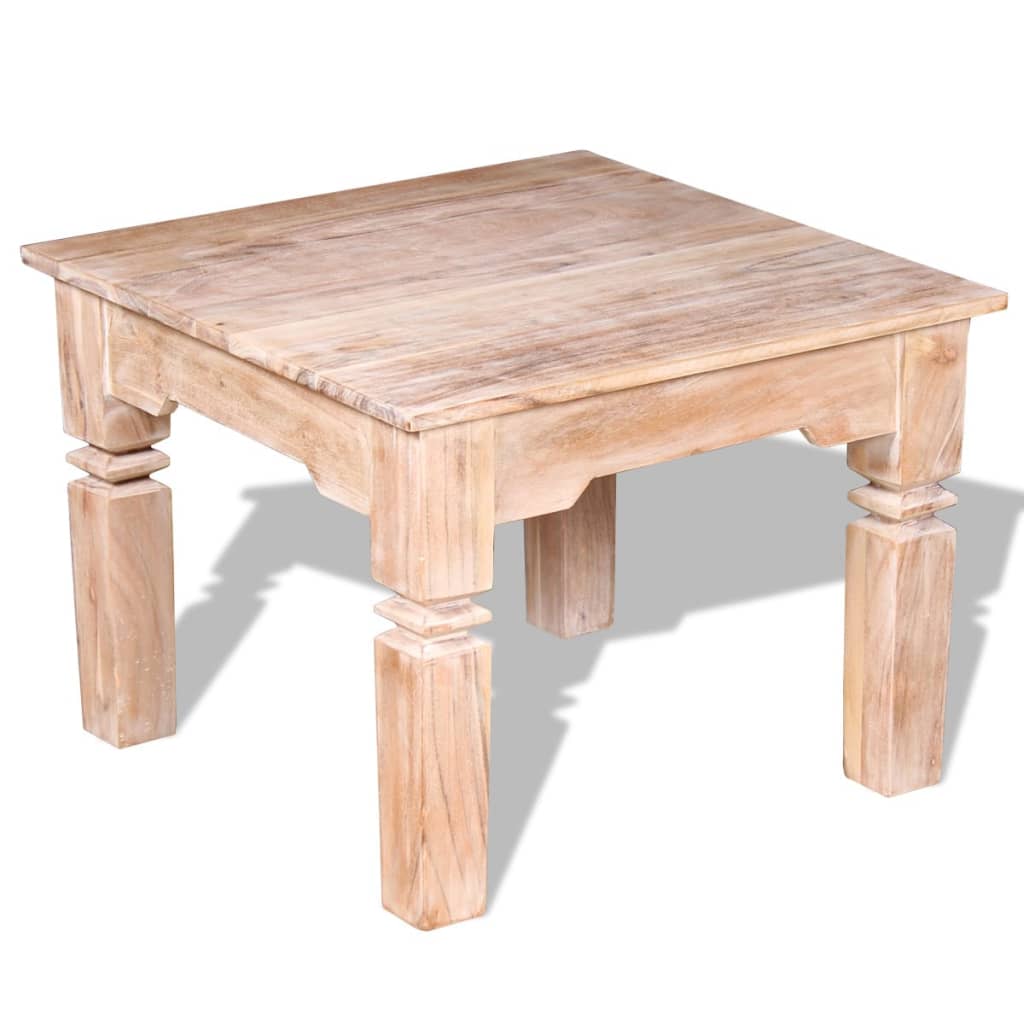 vidaXL Mesa de centro de madera de acacia 60x60x45 cm