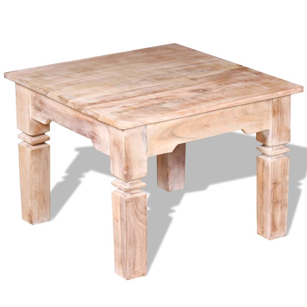 vidaXL Mesa de centro de madera de acacia 60x60x45 cm