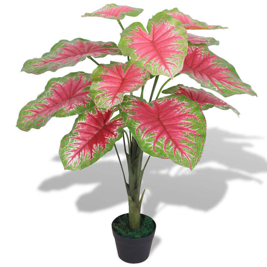 vidaXL Planta caladium artificial con macetero 85 cm verde