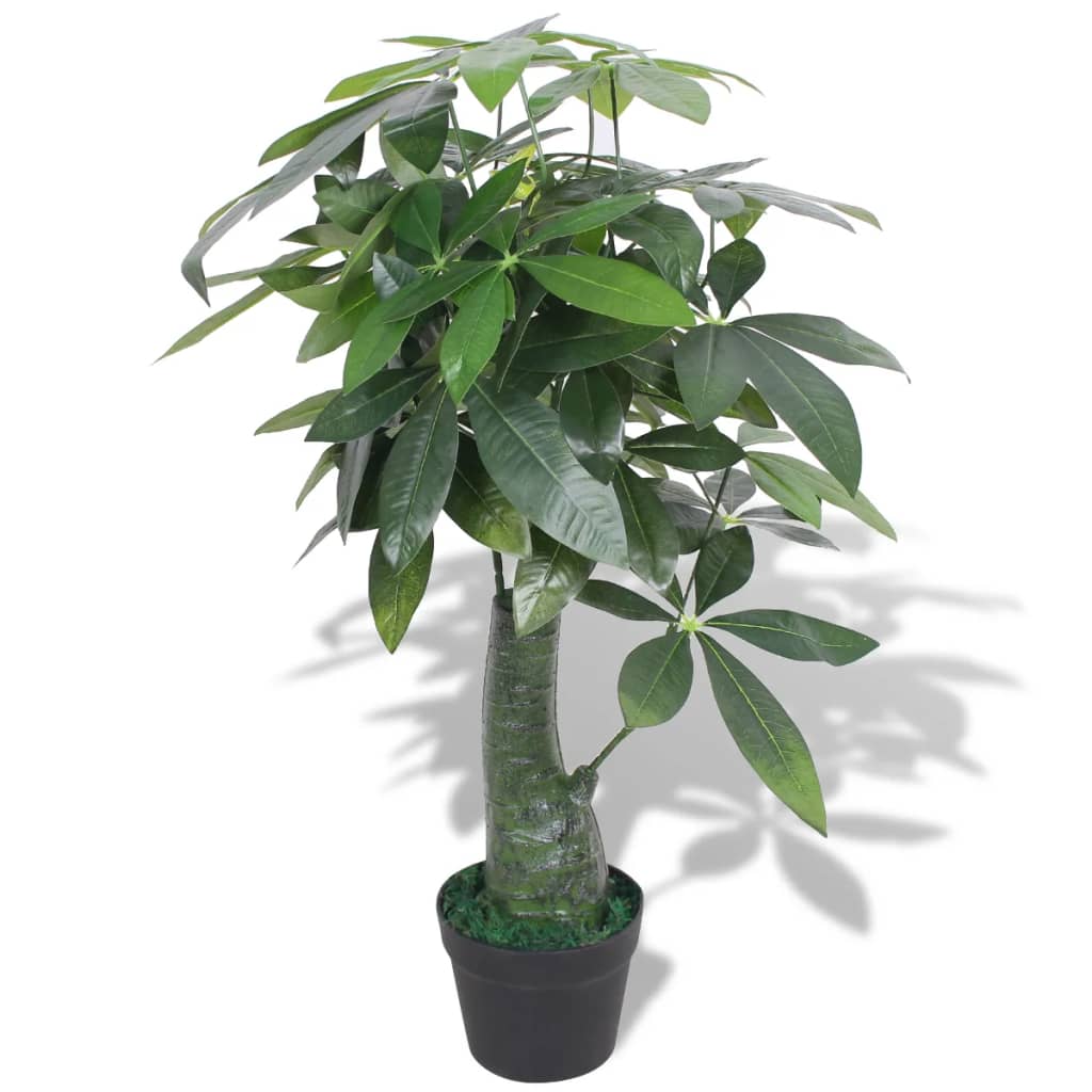 vidaXL Árbol de la fortuna artificial con macetero 85 cm verde