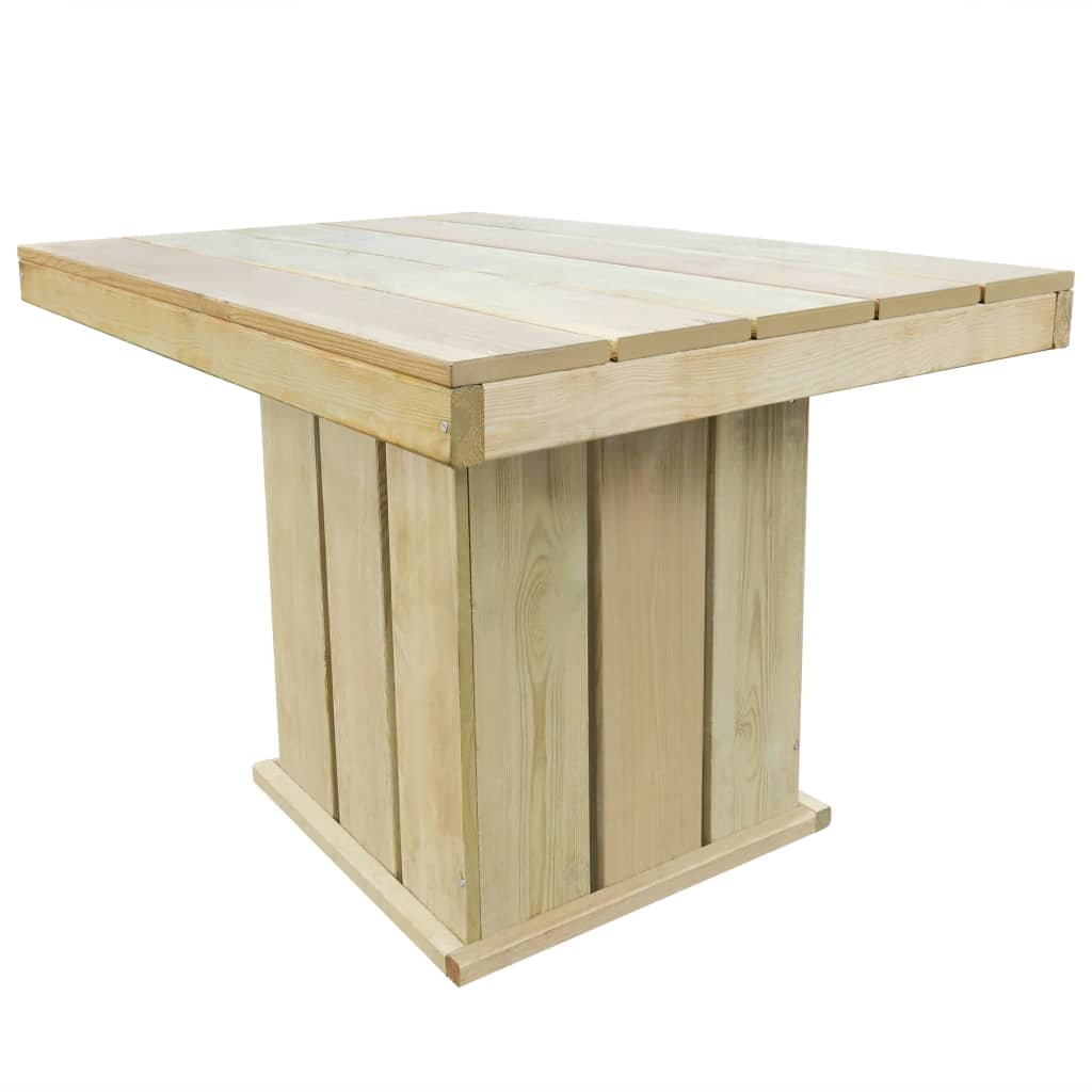 vidaXL Set de comedor de jardín 5 pzas madera de pino impregnada