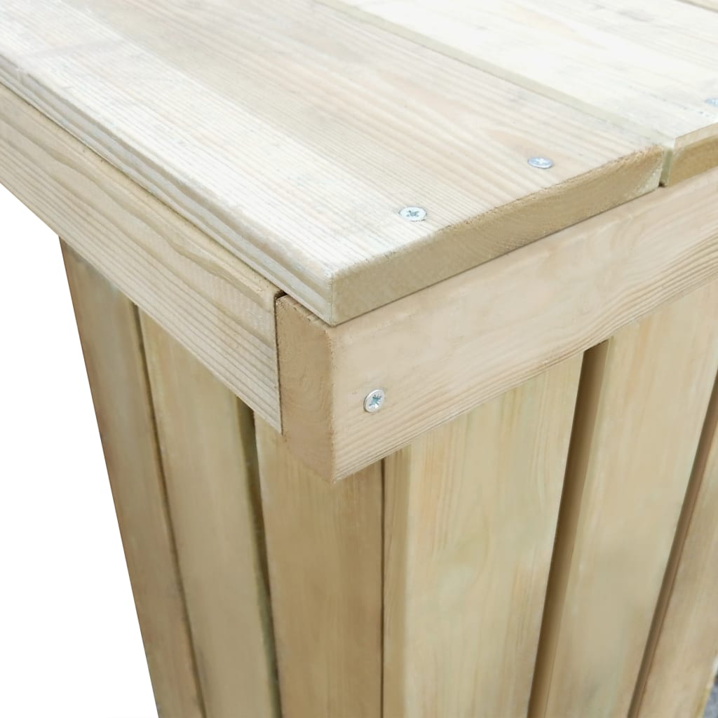 vidaXL Set de comedor de jardín 5 pzas madera de pino impregnada