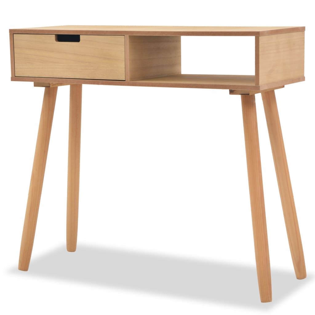 vidaXL Mesa consola de madera maciza de pino 80x30x72 cm marrón