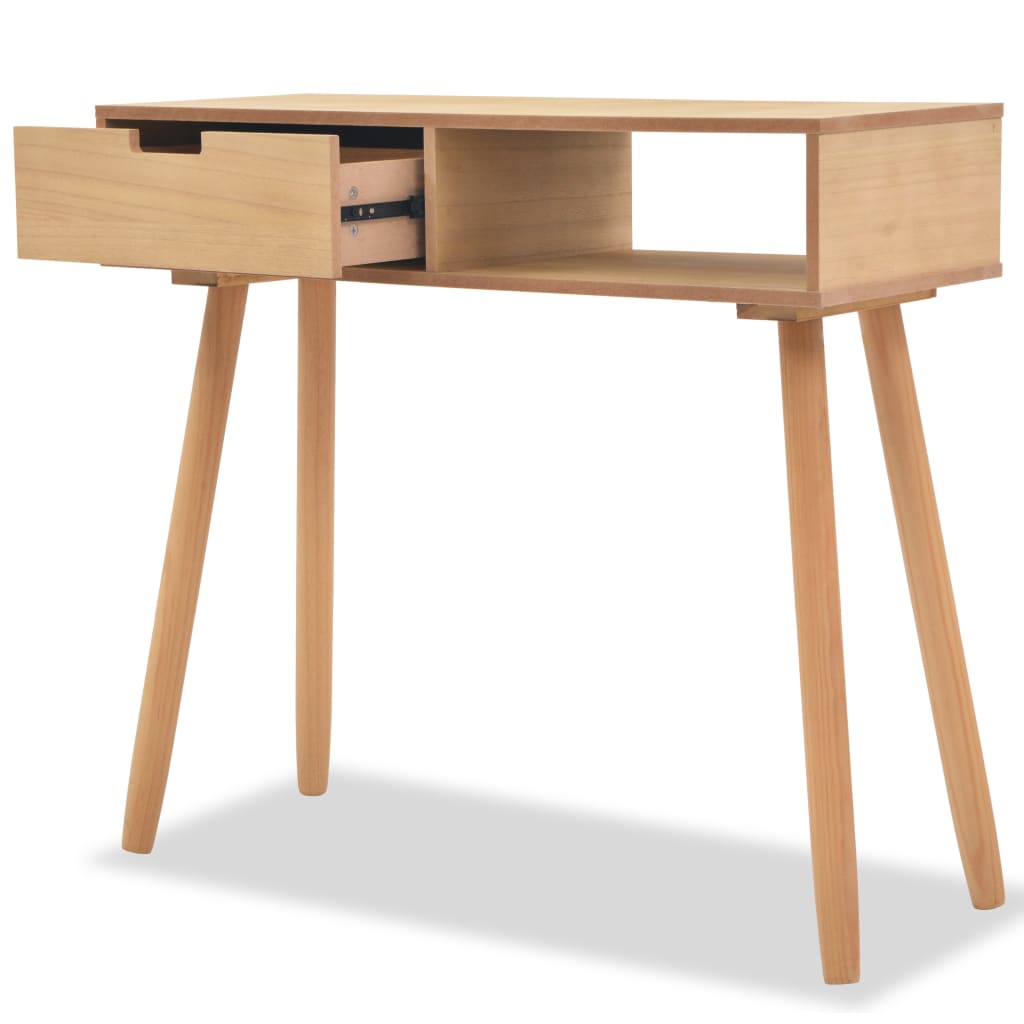 vidaXL Mesa consola de madera maciza de pino 80x30x72 cm marrón