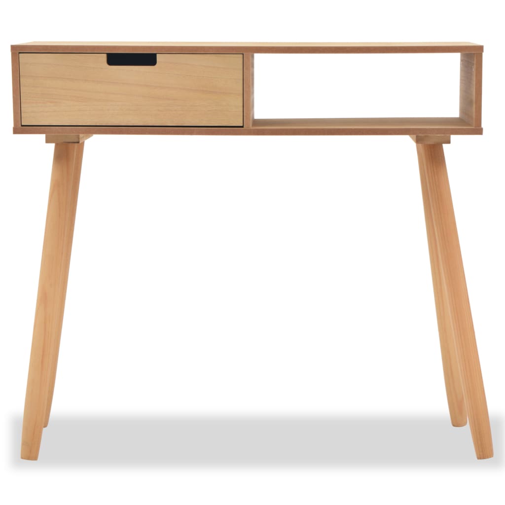 vidaXL Mesa consola de madera maciza de pino 80x30x72 cm marrón