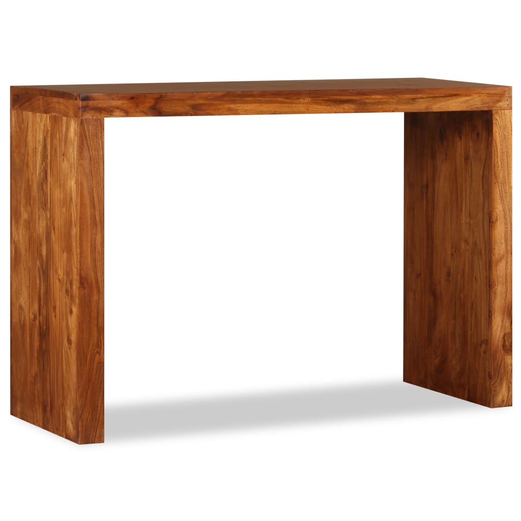 vidaXL Mesa consola Madera sólida con acabado miel 110x40x76 cm