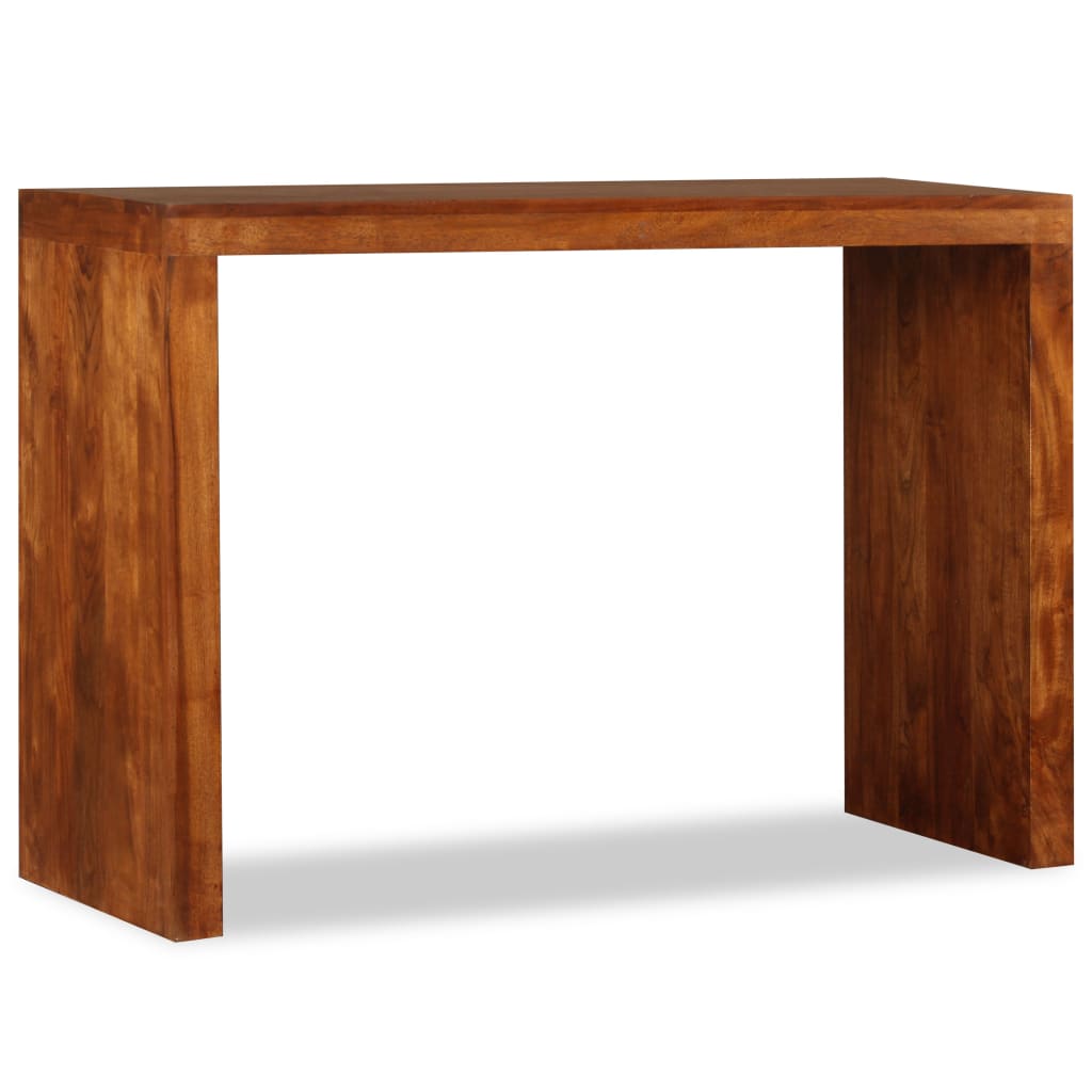 vidaXL Mesa consola Madera sólida con acabado miel 110x40x76 cm