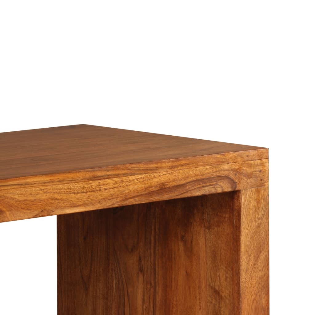 vidaXL Mesa consola Madera sólida con acabado miel 110x40x76 cm