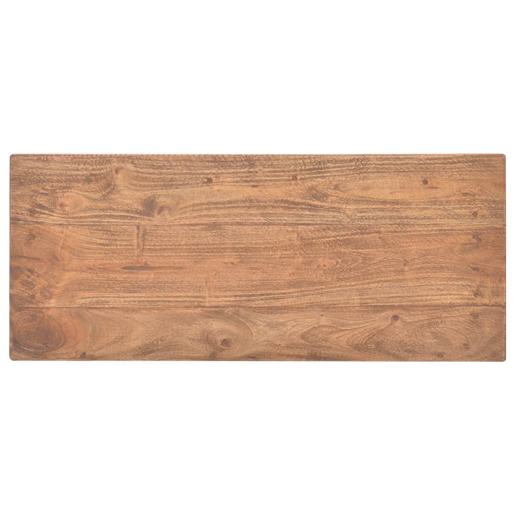 vidaXL Mesa consola de madera maciza de caoba 69x28x70 cm