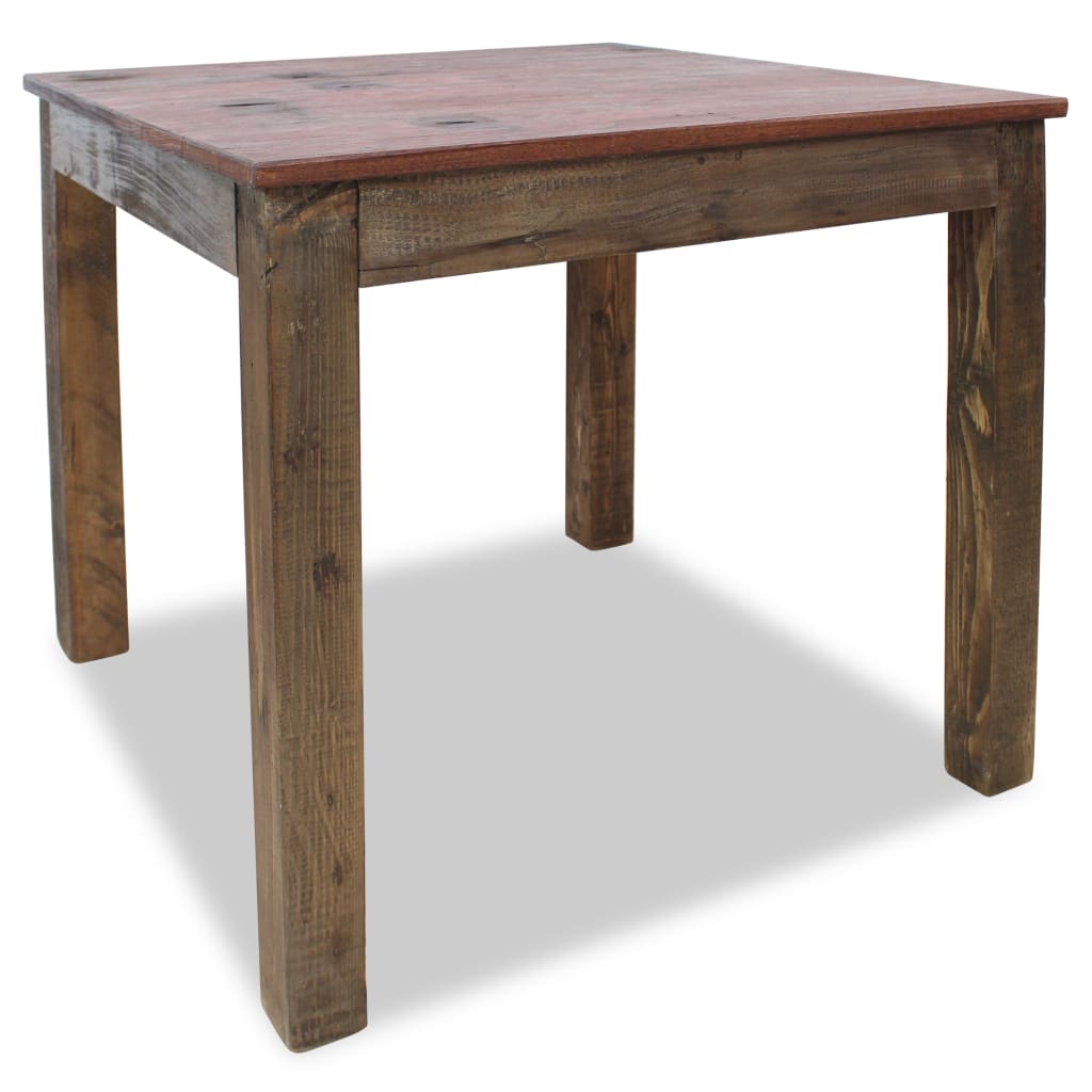 vidaXL Mesa de comedor de madera reciclada mixta 82x80x76 cm