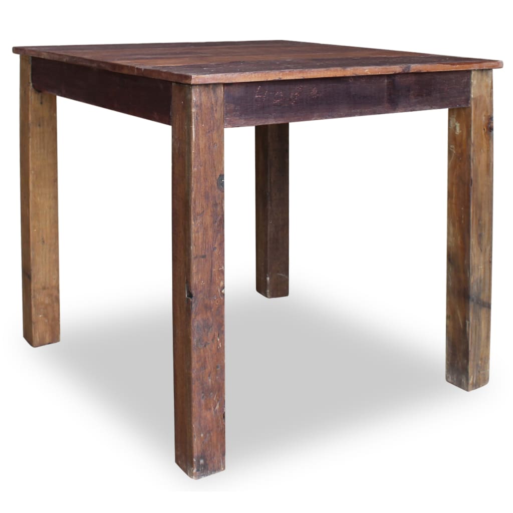 vidaXL Mesa de comedor de madera reciclada mixta 82x80x76 cm