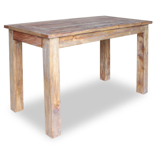 vidaXL Mesa de comedor de madera maciza de caoba 120x60x77 cm