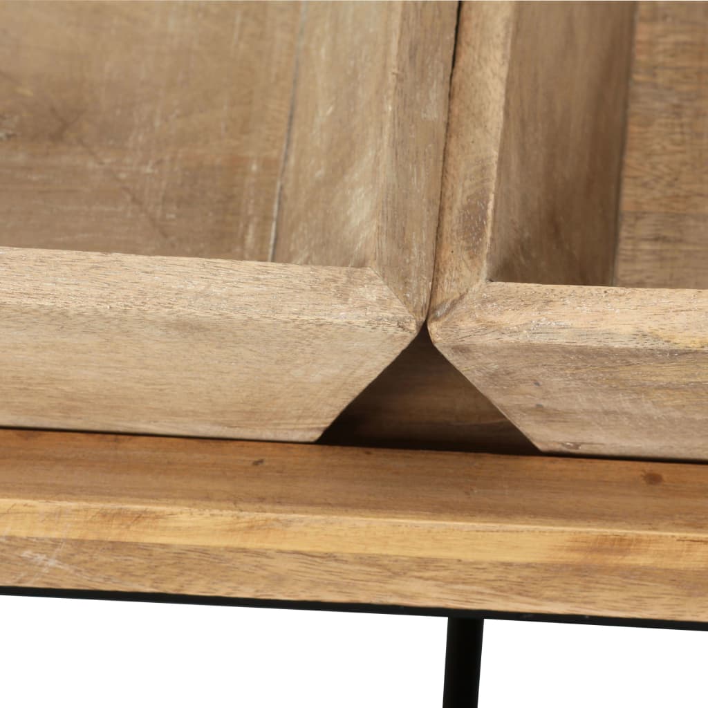 vidaXL Mesa de centro de madera maciza de mango 110x55x42 cm