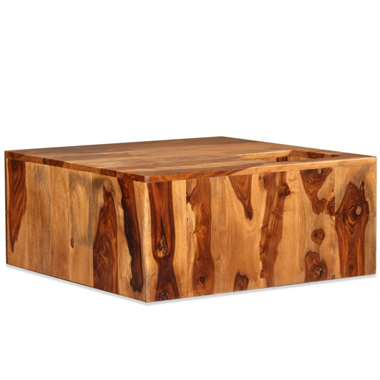 vidaXL Mesa de centro de madera maciza de sheesham 70x70x30 cm