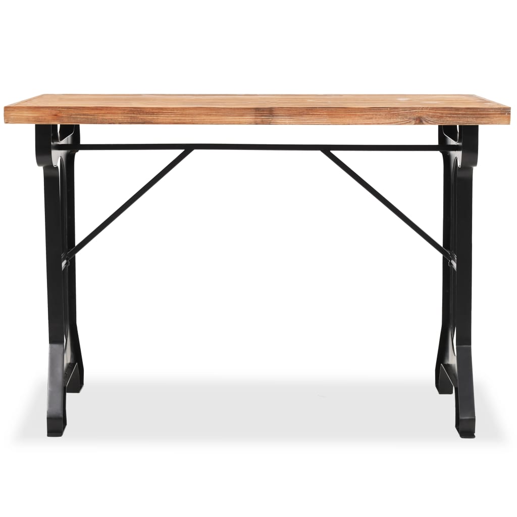 vidaXL Mesa de comedor superficie madera maciza de abeto 122x65x82 cm