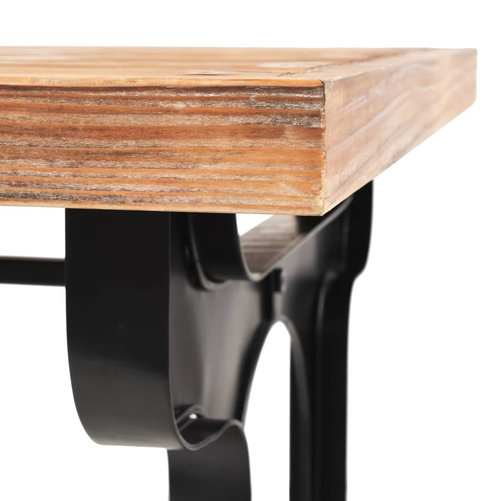 vidaXL Mesa de comedor superficie madera maciza de abeto 122x65x82 cm