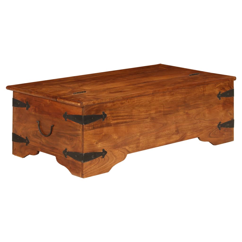 vidaXL Mesa de centro madera maciza acacia acabado miel 110x55x35 cm