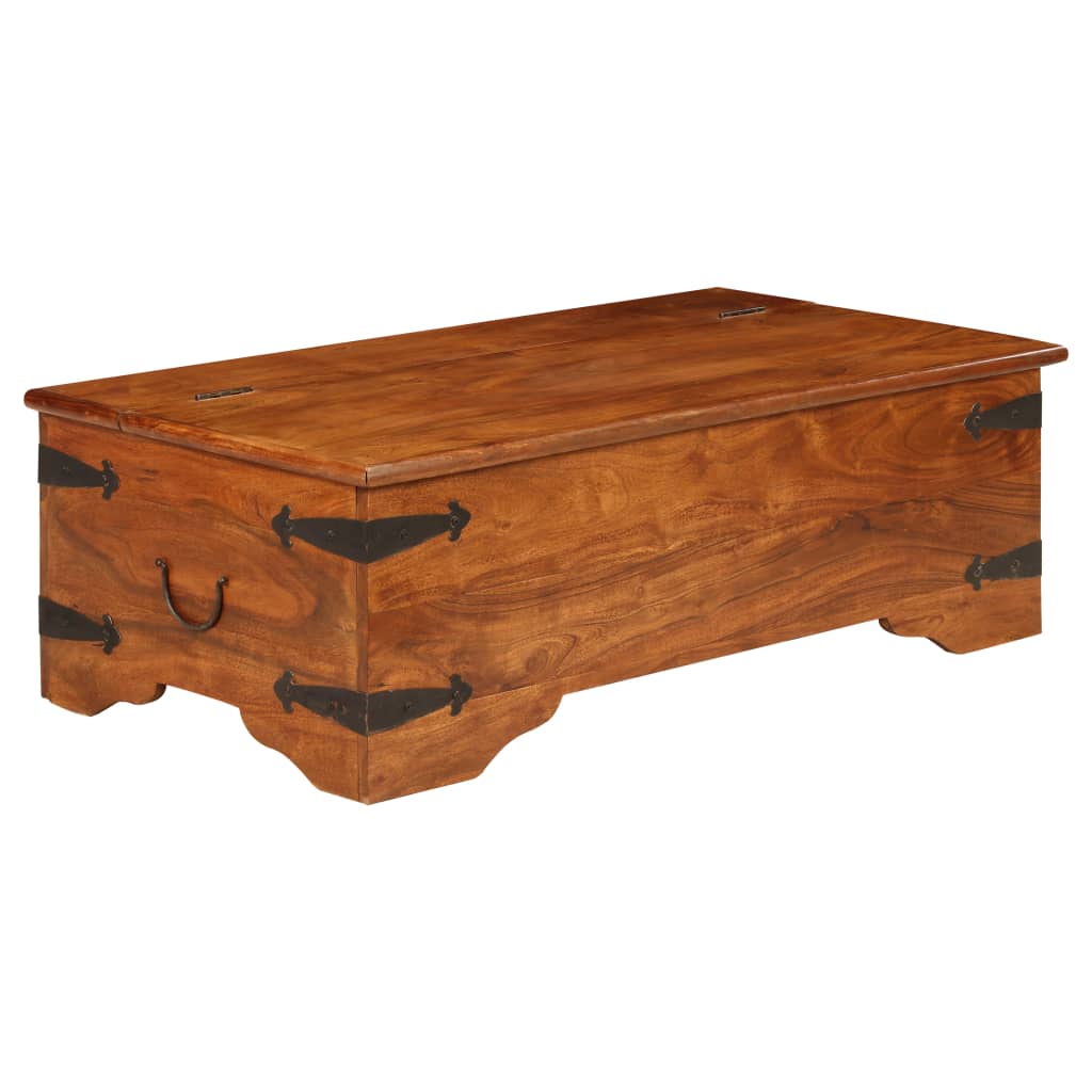 vidaXL Mesa de centro madera maciza acacia acabado miel 110x55x35 cm