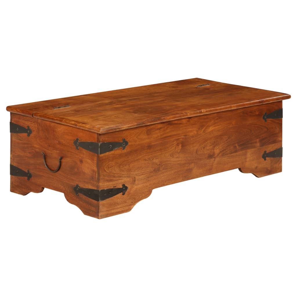 vidaXL Mesa de centro madera maciza acacia acabado miel 110x55x35 cm