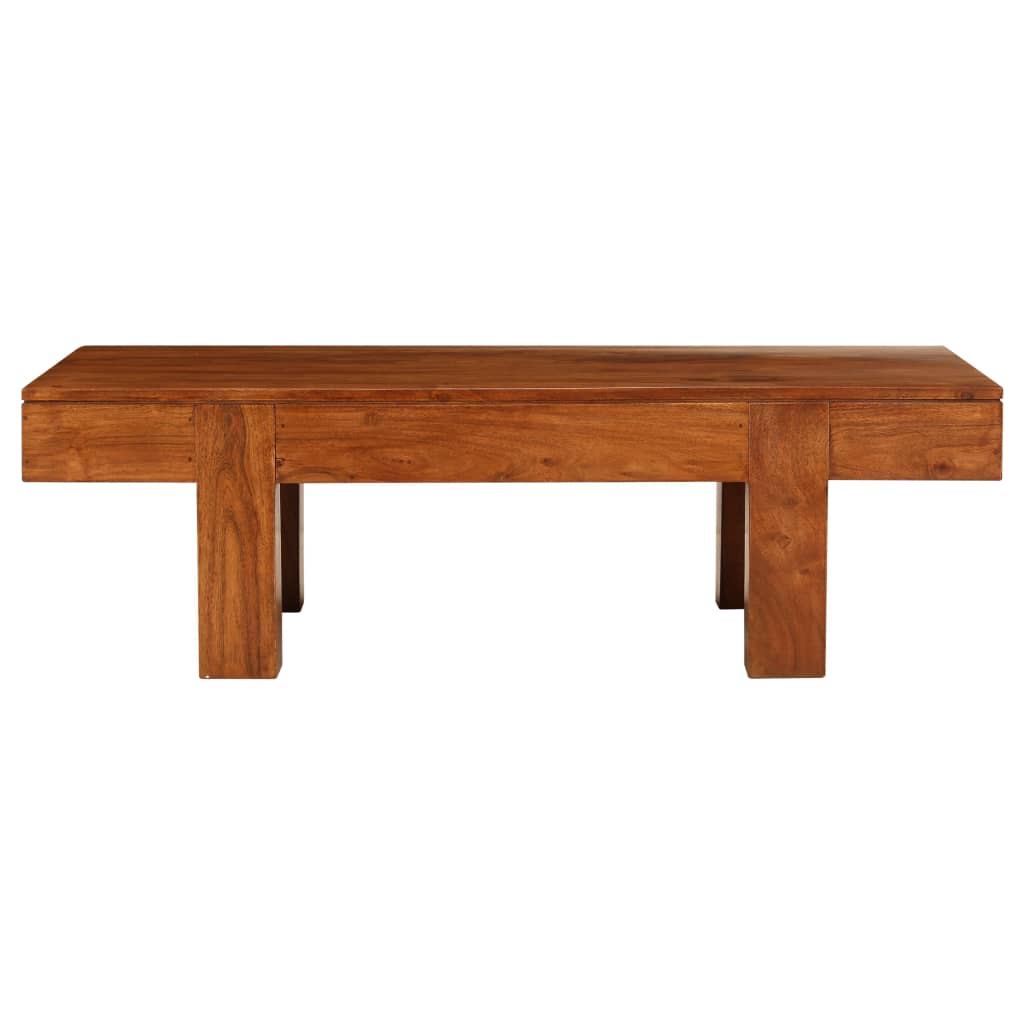 vidaXL Mesa de centro madera maciza acacia acabado miel 100x50x30 cm