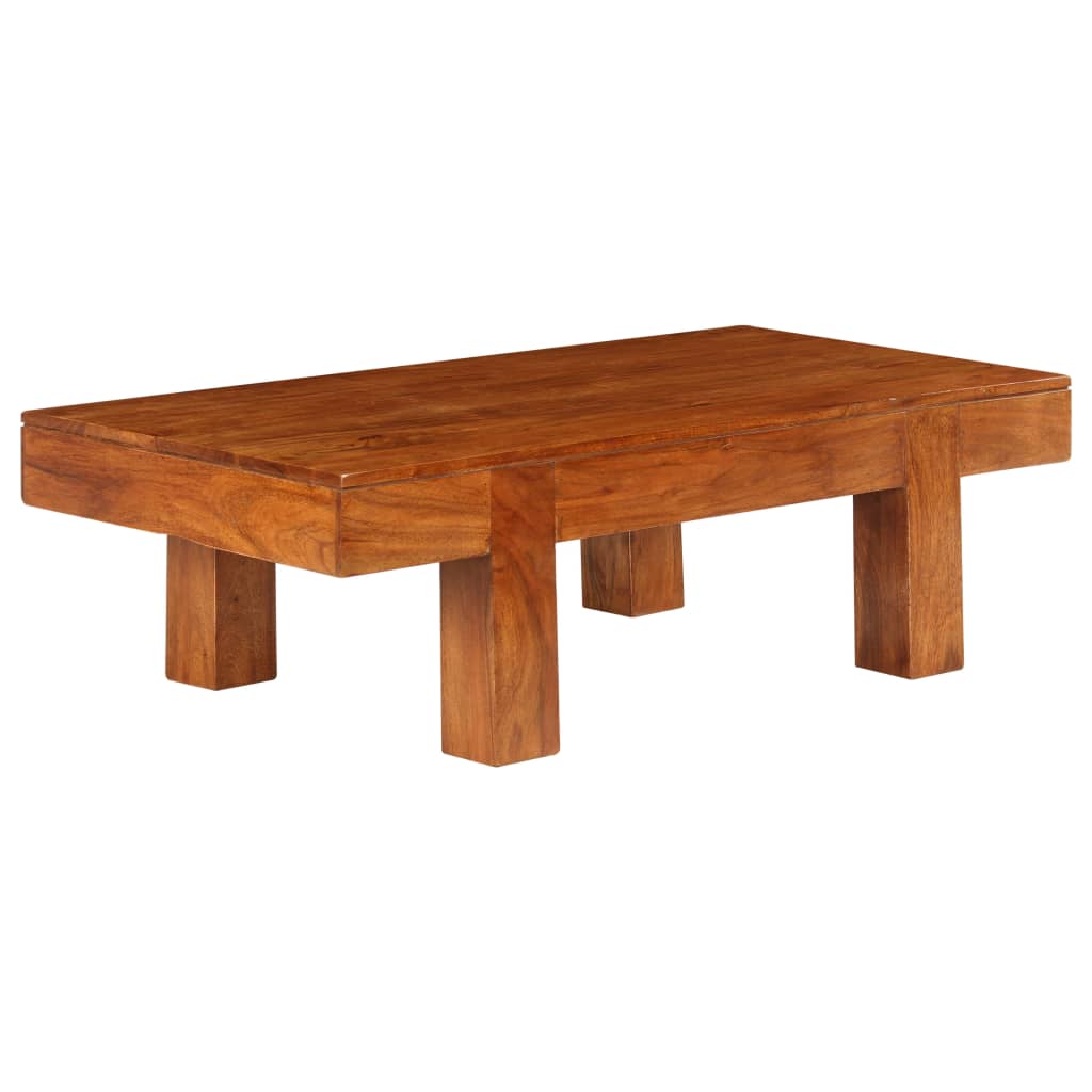 vidaXL Mesa de centro madera maciza acacia acabado miel 100x50x30 cm