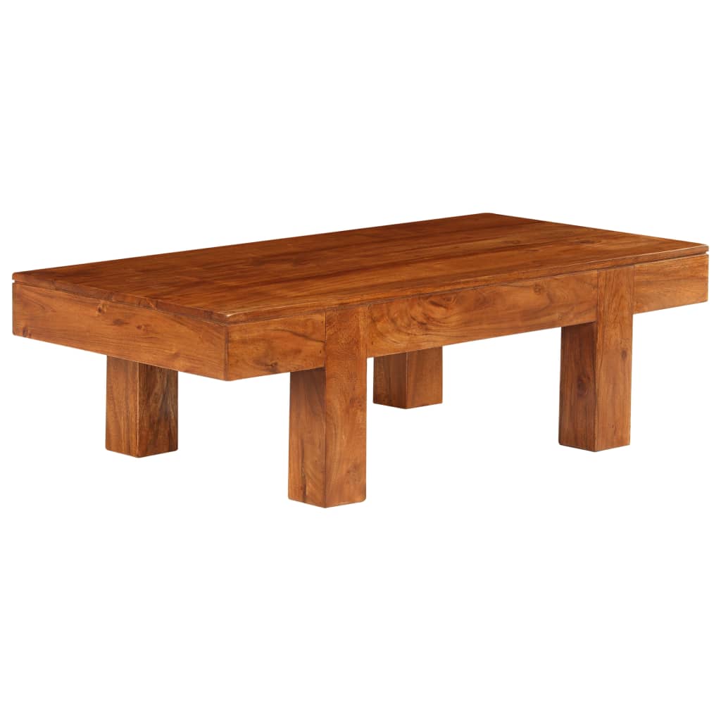 vidaXL Mesa de centro madera maciza acacia acabado miel 100x50x30 cm