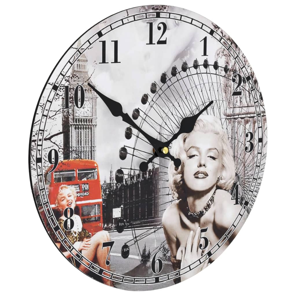 vidaXL Reloj de pared vintage 30 cm