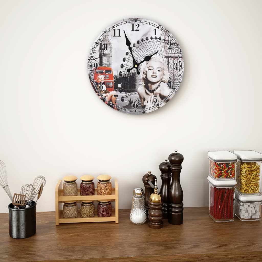 vidaXL Reloj de pared vintage 30 cm