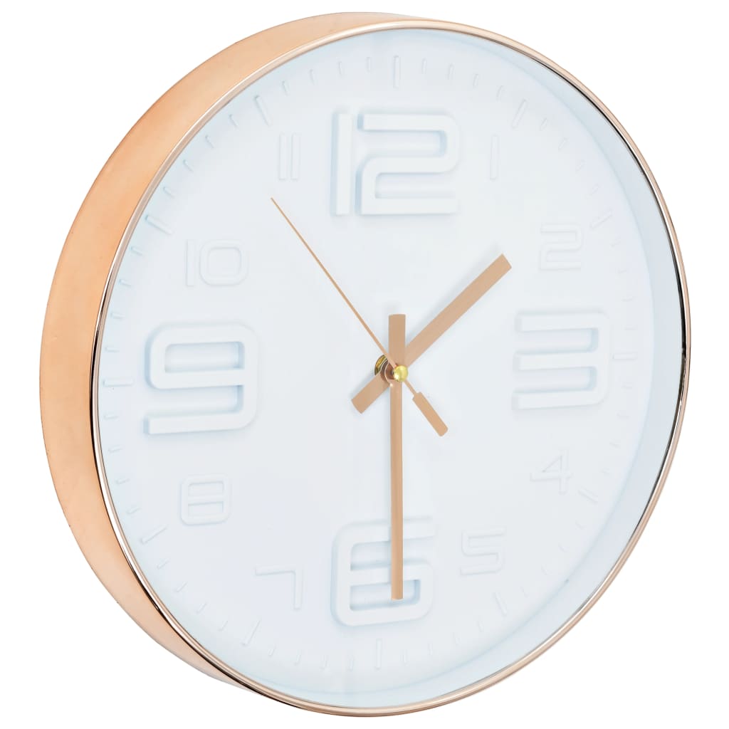 vidaXL Reloj de pared apariencia de cobre 30 cm