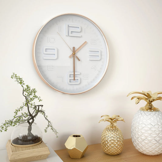 vidaXL Reloj de pared apariencia de cobre 30 cm