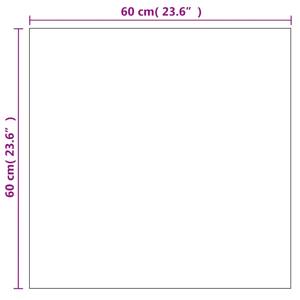 vidaXL Espejo de pared cuadrado vidrio 60x60 cm