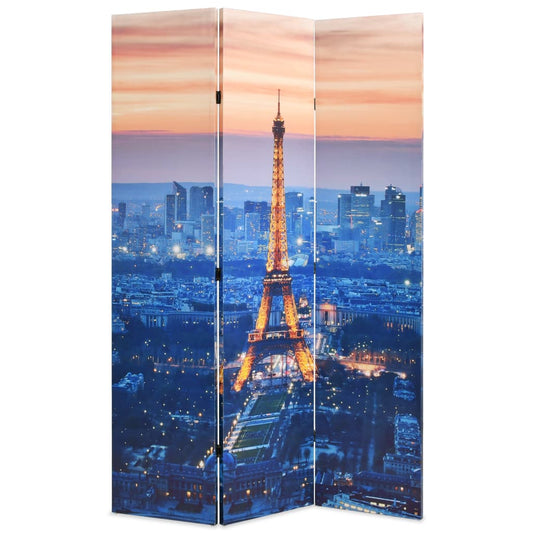 vidaXL Biombo divisor plegable 120x170 cm París de noche