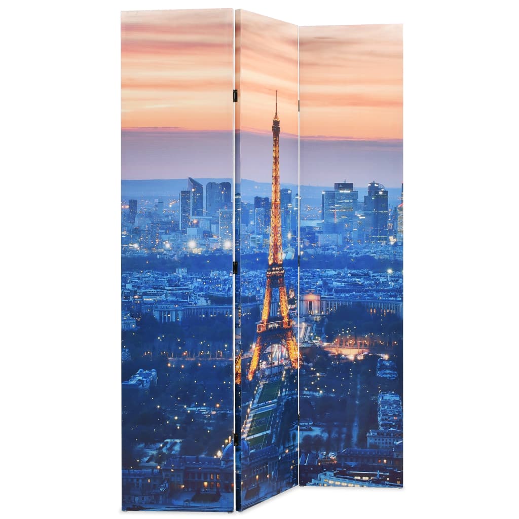 vidaXL Biombo divisor plegable 120x170 cm París de noche