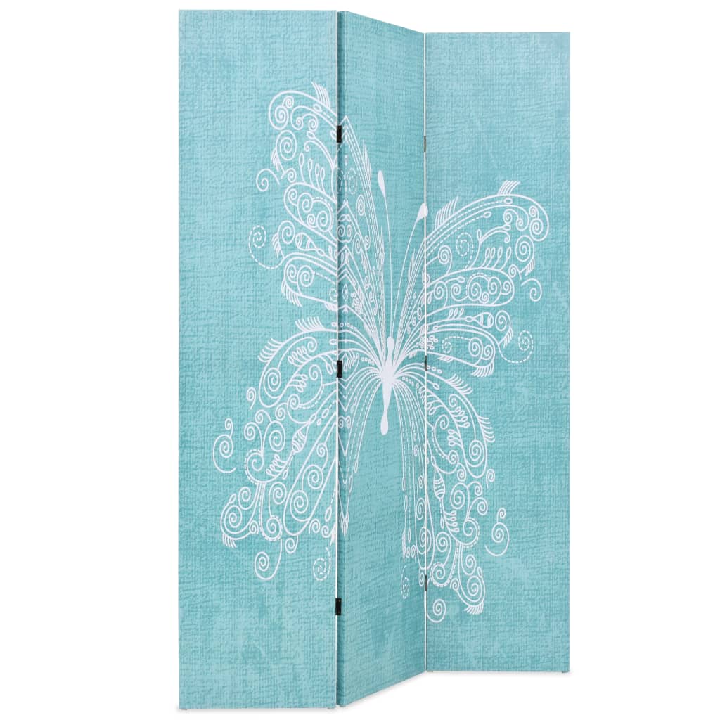 vidaXL Biombo divisor plegable 120x170 cm mariposa azul