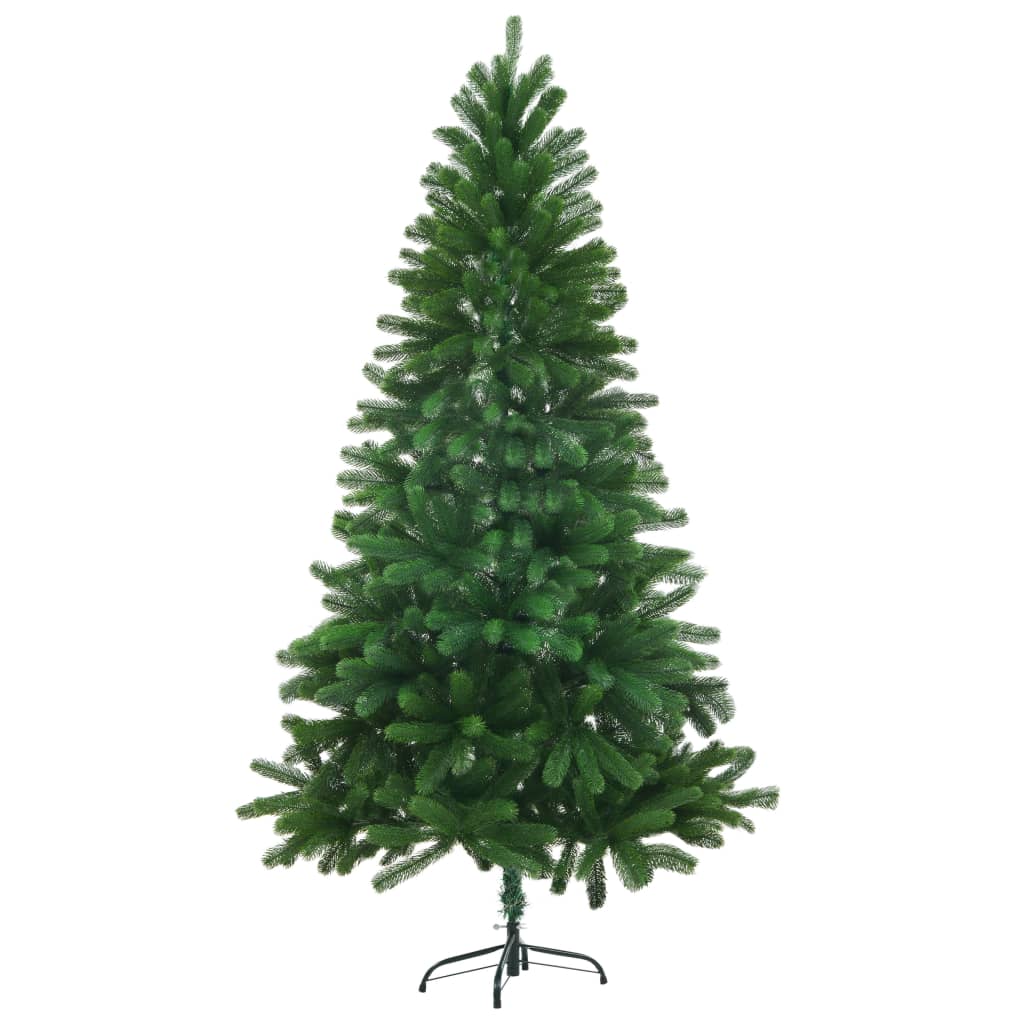 vidaXL Árbol de Navidad artificial hojas realistas verde 150 cm