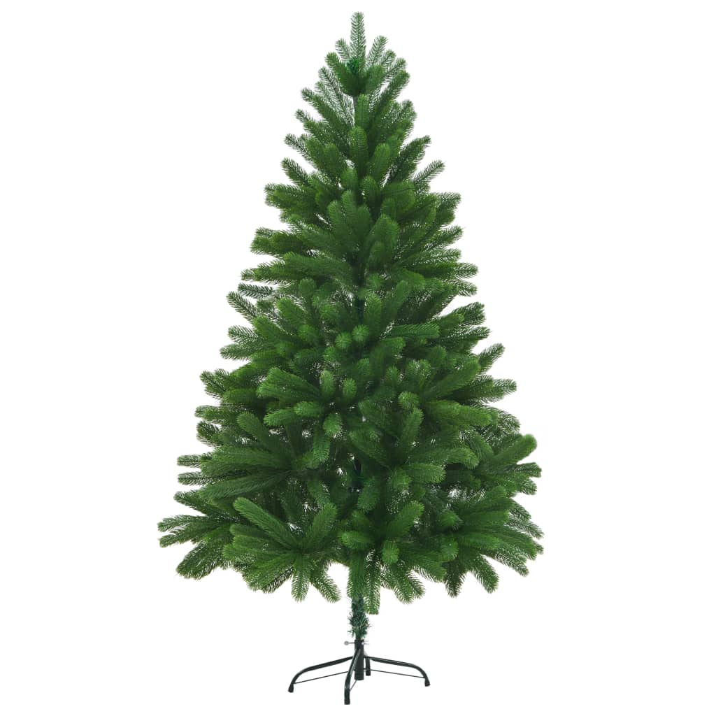 vidaXL Árbol de Navidad artificial hojas realistas verde 180 cm