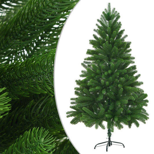 vidaXL Árbol de Navidad artificial hojas realistas verde 210 cm