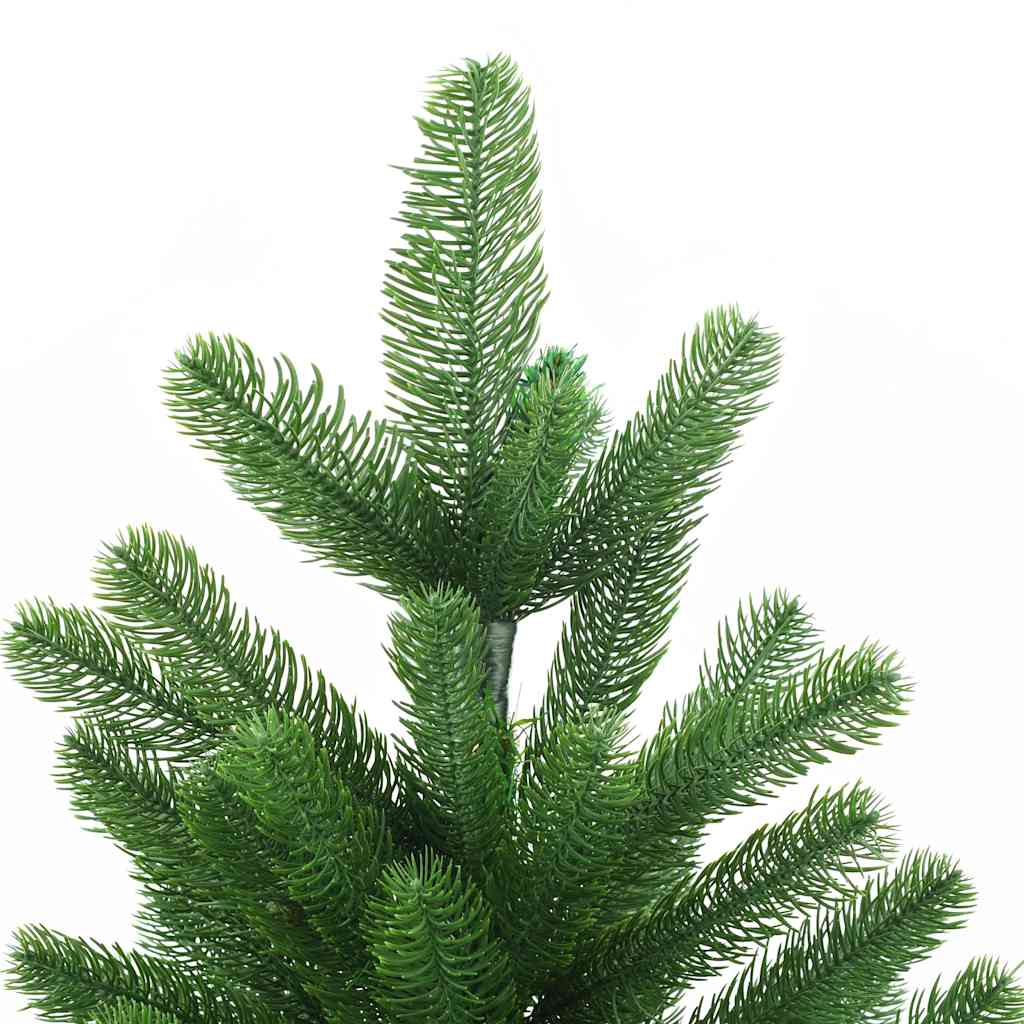 vidaXL Árbol de Navidad artificial hojas realistas verde 210 cm