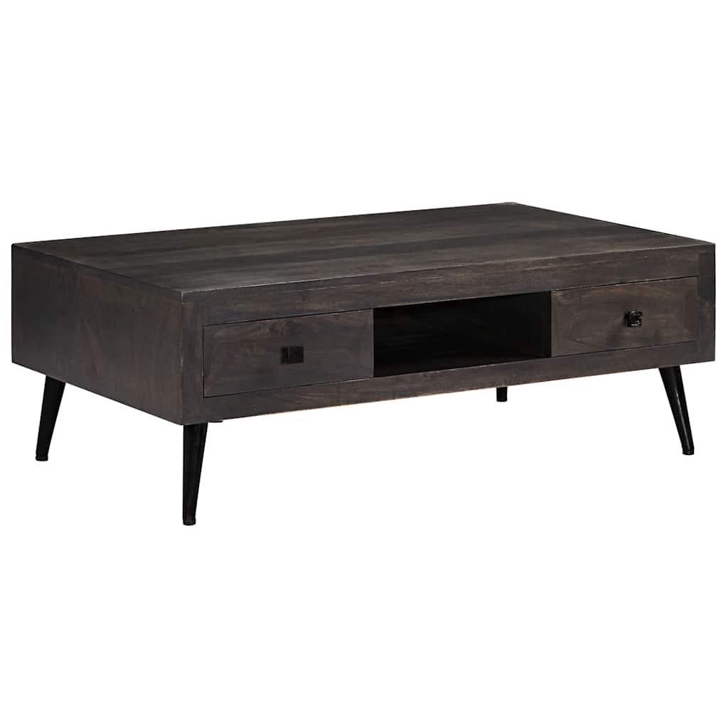 vidaXL Mesa de centro madera maciza de mango 100x60x35 cm