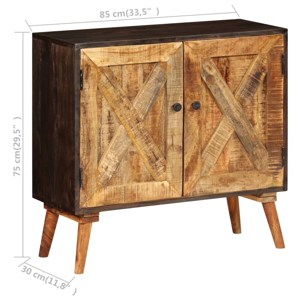 vidaXL Aparador de madera maciza de mango 85x30x75 cm