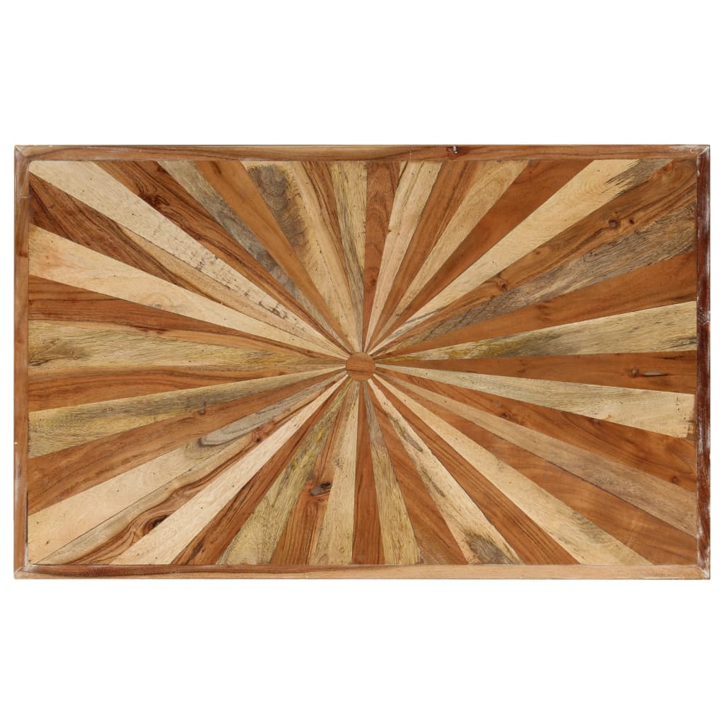 vidaXL Mesa de centro de madera de mango maciza 90x55x36 cm