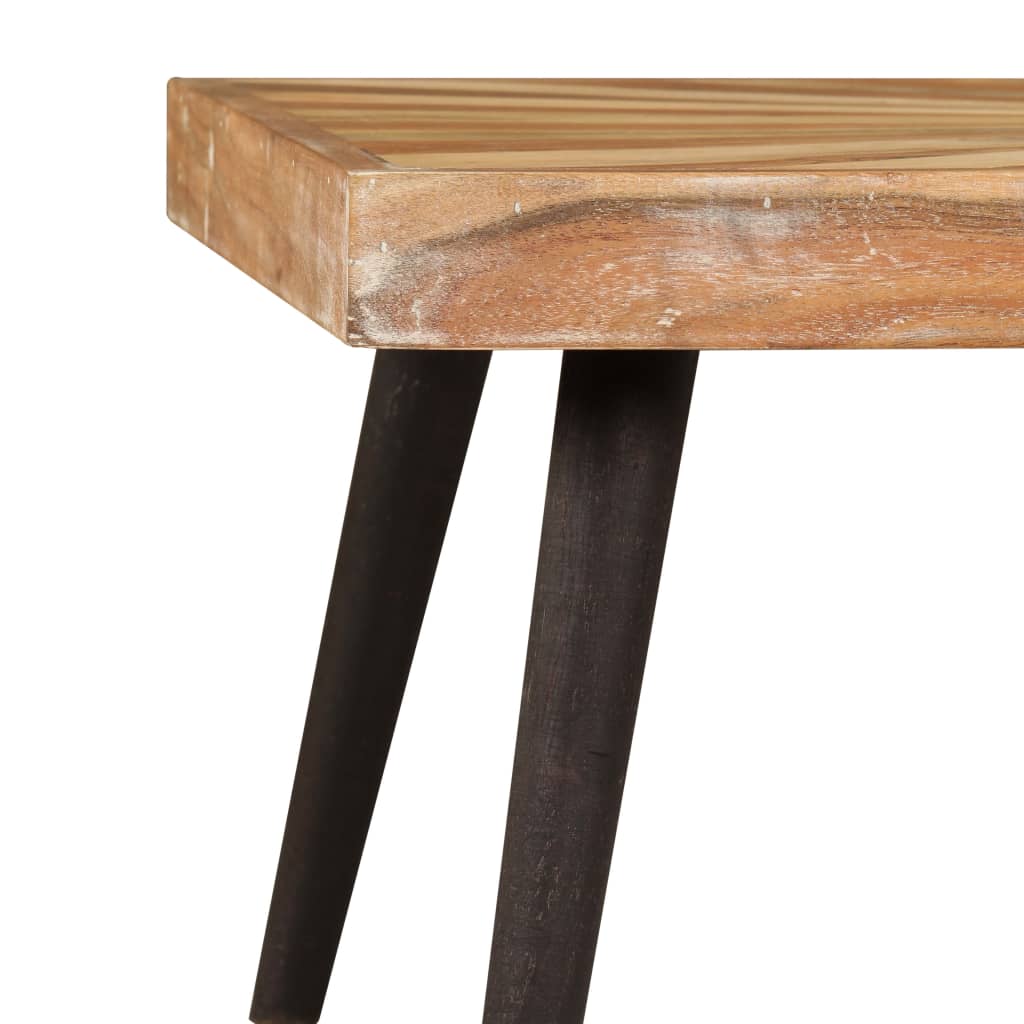 vidaXL Mesa de centro de madera de mango maciza 90x55x36 cm