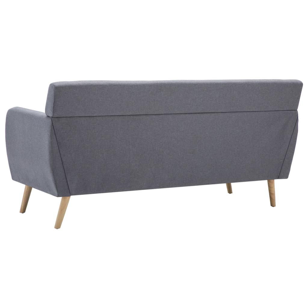 vidaXL Sofá de 3 plazas tapizado de tela gris claro 172x70x82 cm