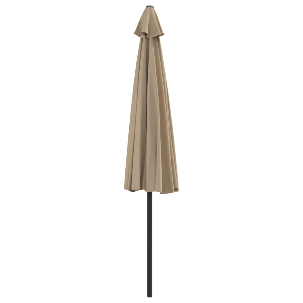 vidaXL Sombrilla de balcón semicircular palo aluminio taupe 300x155cm