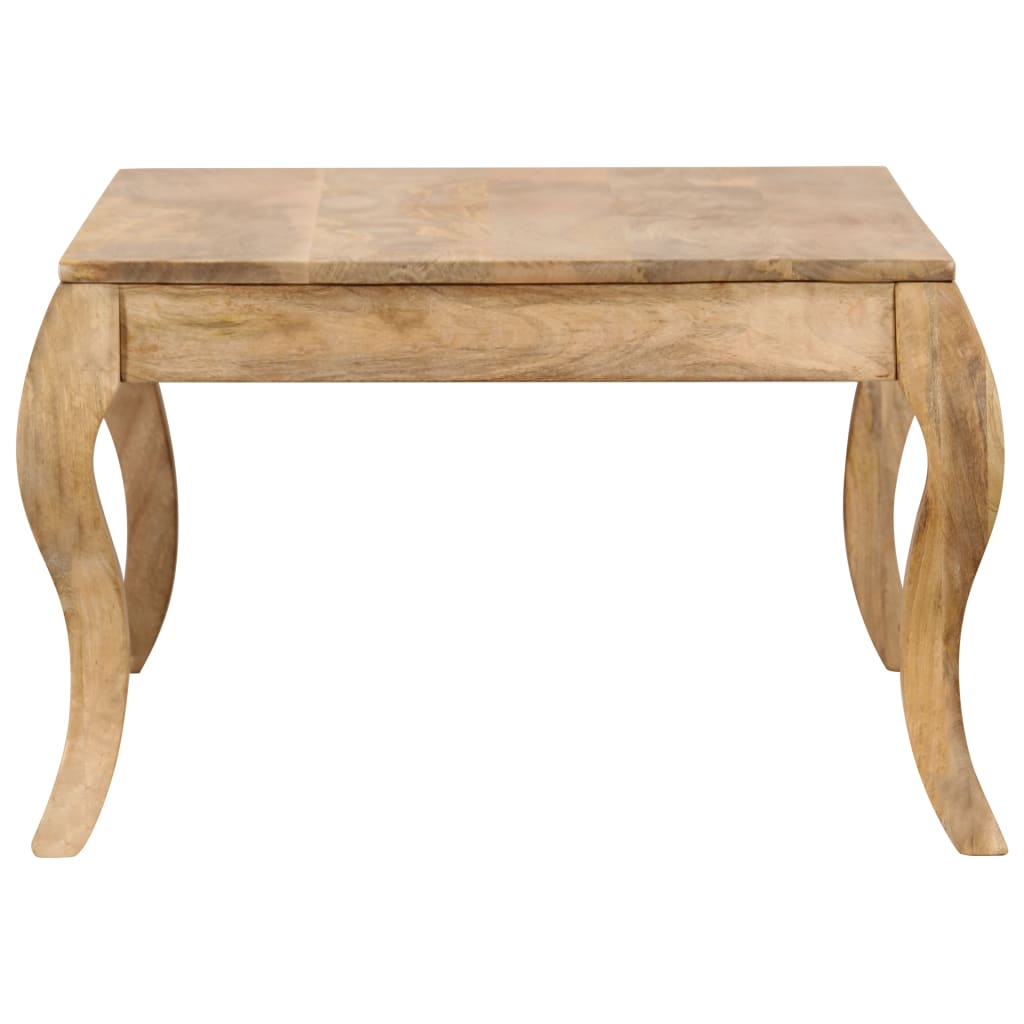 vidaXL Mesa de centro de madera de mango maciza 110x60x40 cm